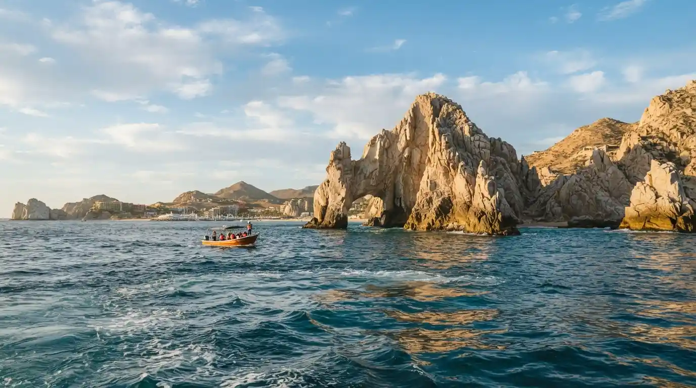 El Arco rock formation and coastal waters at Land's End in Los Cabos, Mexico