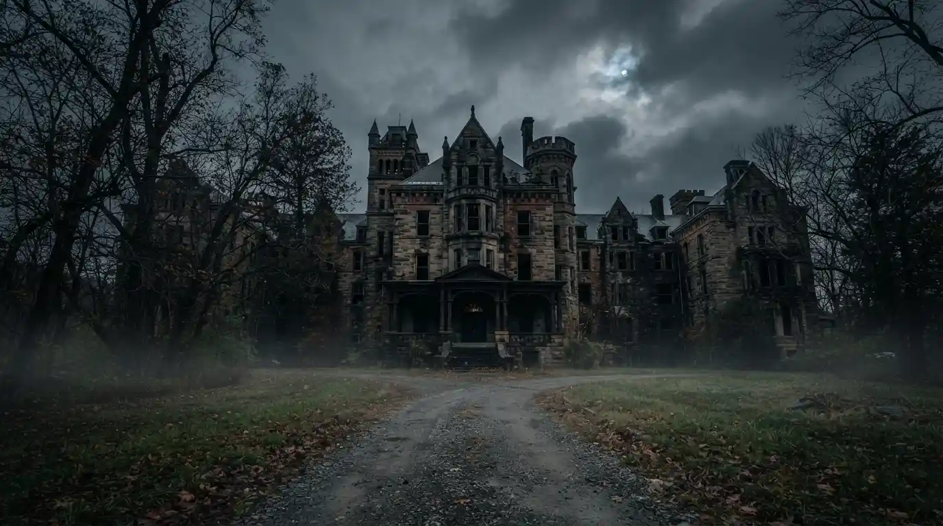 Eerie historic building representing scary places to visit in the US
