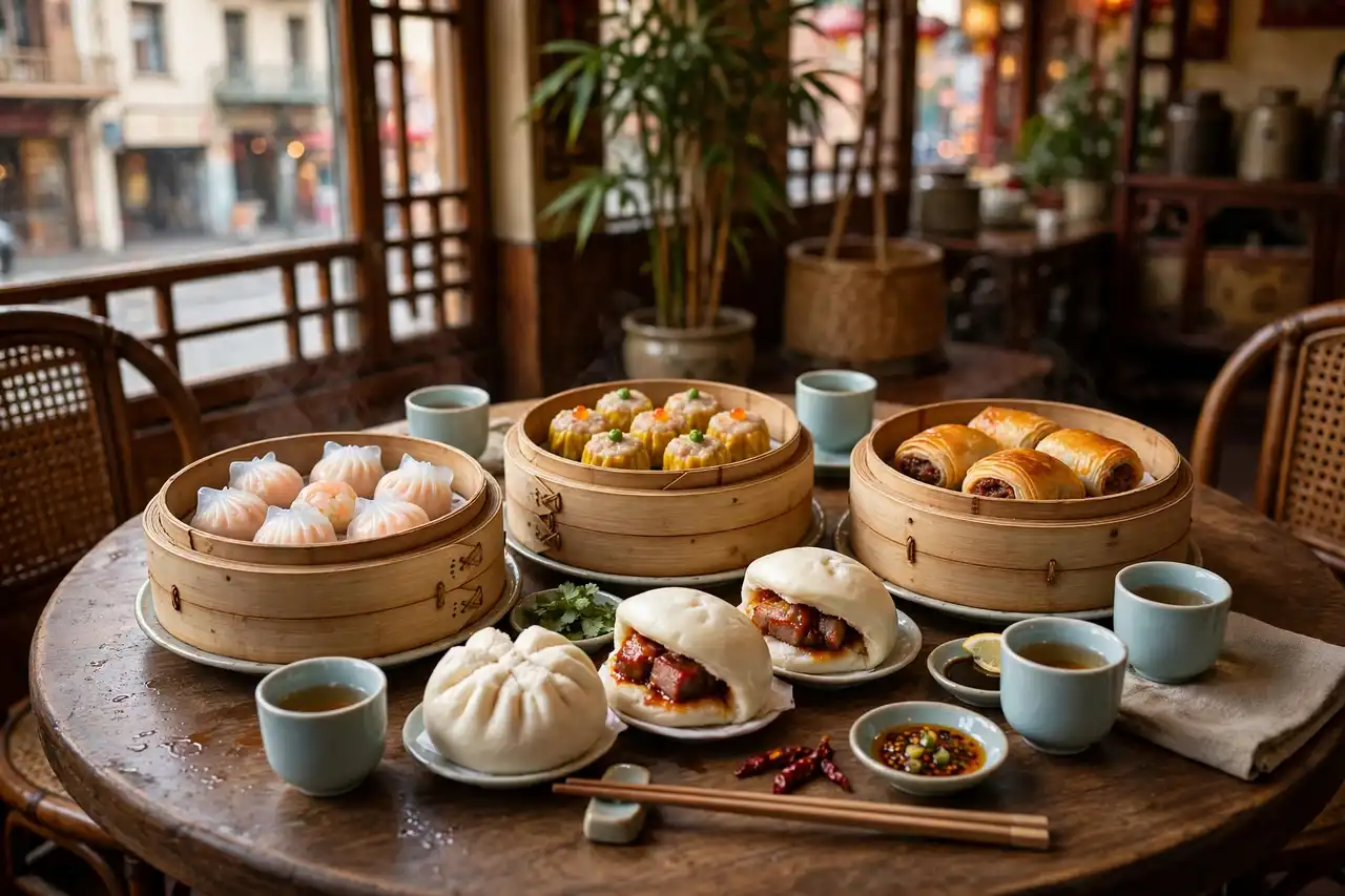 Bamboo steamers of the best dim sum in San Francisco