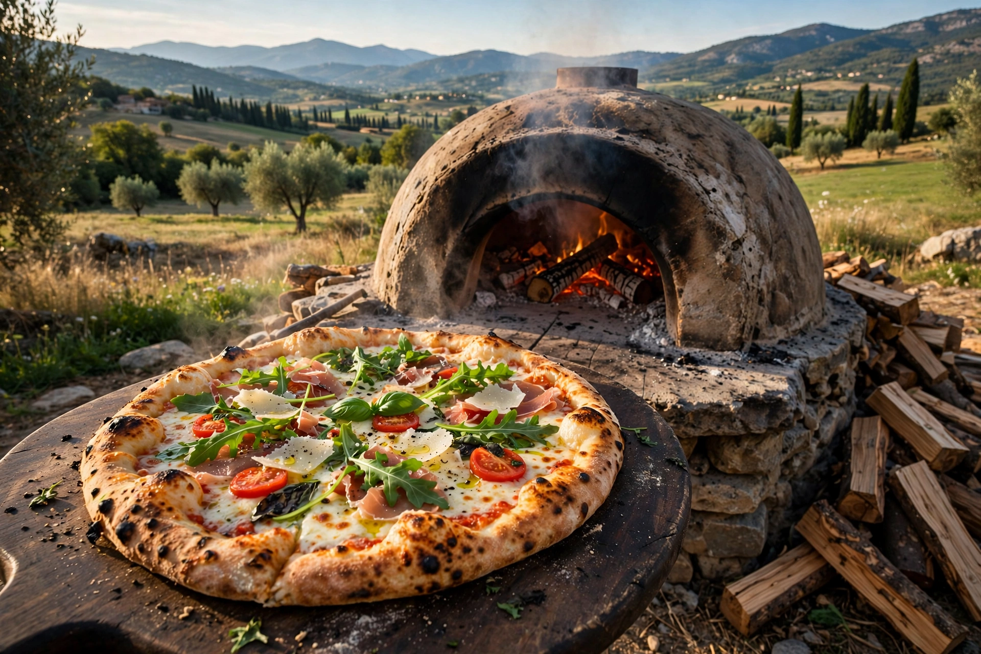 Best wood-fired pizza in Chicago with melted cheese and fresh basil