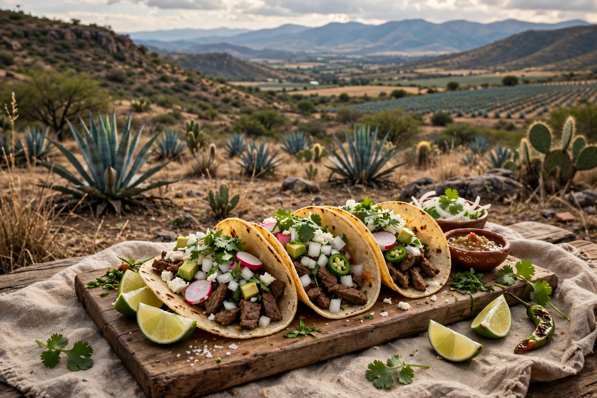 Best tacos in Los Angeles served on a colorful platter